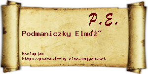 Podmaniczky Elmó névjegykártya